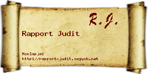Rapport Judit névjegykártya